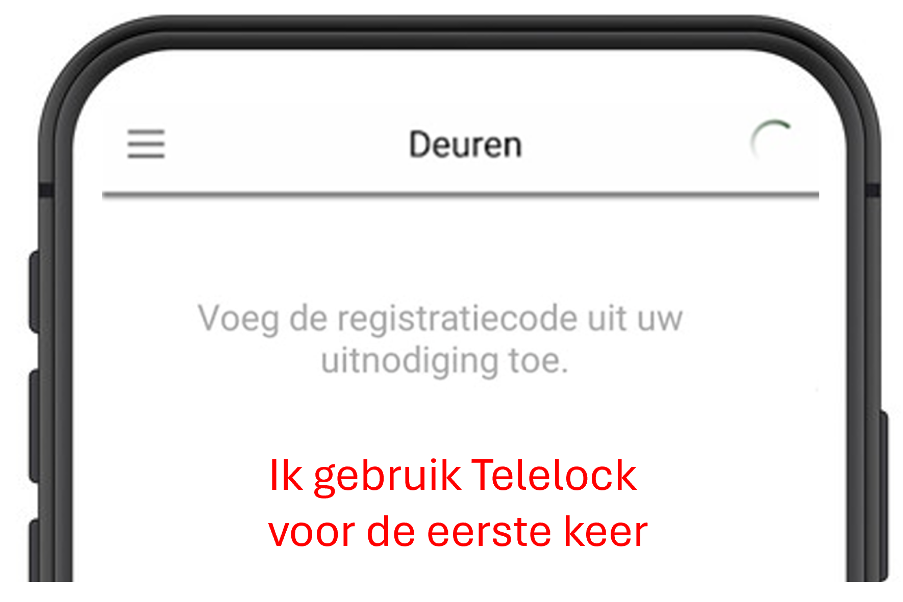 TL Geen Registratiecode Menu Eerste Gebruik